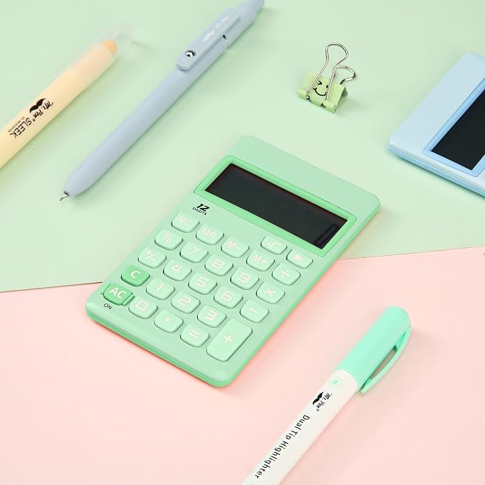 Mr. Pen- Standard Function Calculator, 12 Digits, Small Calculator, Pastel