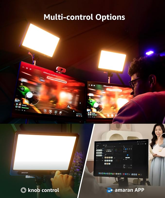 amaran Verge Bi-Color Edge-lit Rectangular Panel, 26W Soft LED Video Light