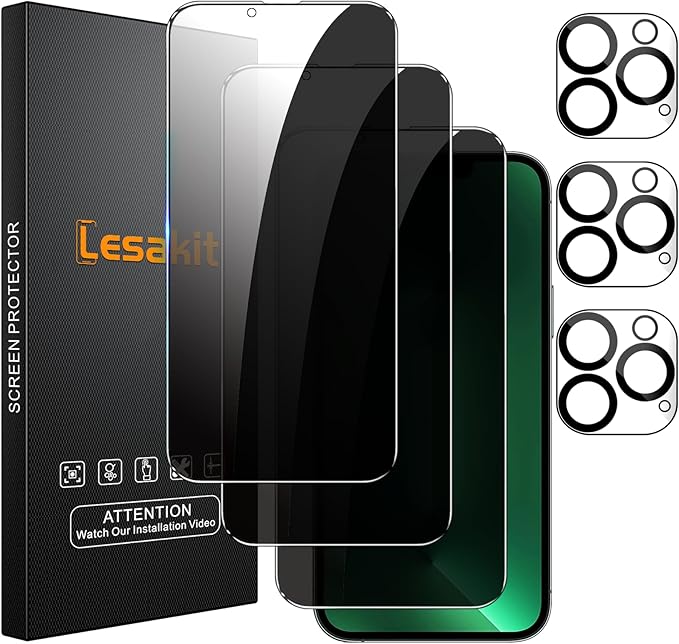 Lesakit 3+3 Pack Privacy Screen Protector