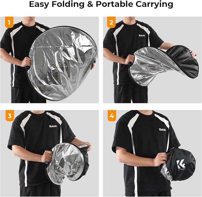 K&F CONCEPT 43''/110cm 5-in-1 Light Reflector