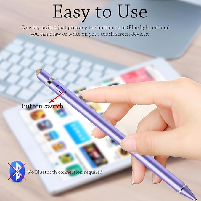 CMARS Active Stylus Pen for Touchscreen, Rechargeable Universal Pencil for iPad