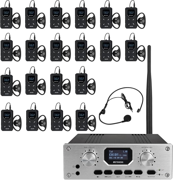 Retekess TT119 Assistive Listening System, Church Translation System