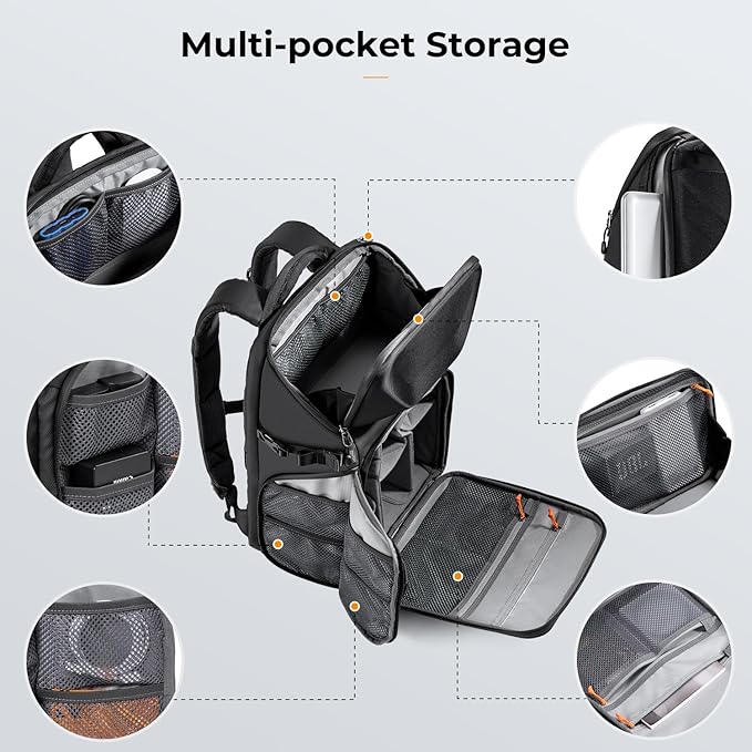 K&F CONCEPT Camera Backpack Hard Shell 20L Photography Camera Bag Hardshell Case