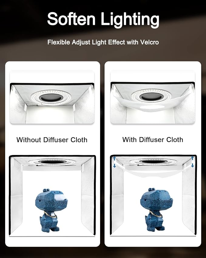 DUCLUS Light Box Photography, 16x16 Inch Photo Light Box