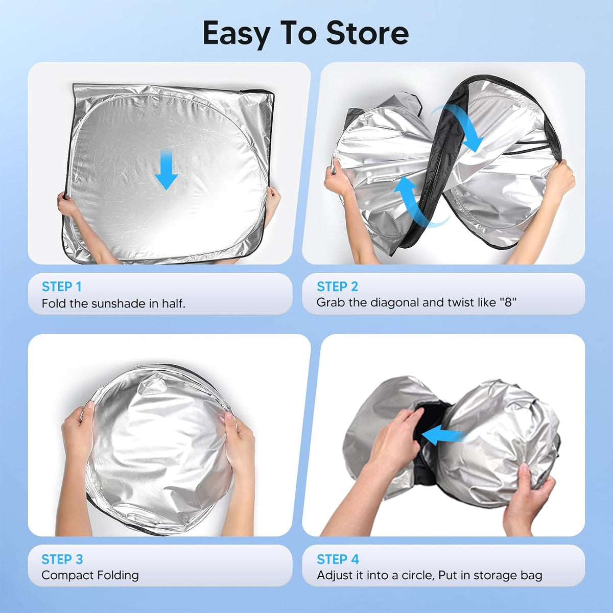 KUST Windshield Sun Shade for Honda CR-V 2007-2018 2019 2020 2021 2022 CRV Accessories Sunshade Window Sun Visor Foldable Block Sun UV Rays Keep Car Cooler