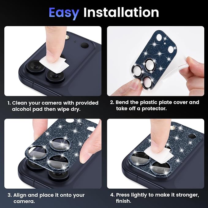 Tensea for iPhone 17 Pro Camera Lens Protector, Metal Aluminum Alloy Tempered