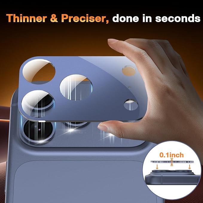 YWXTW [0 Bubbles for iPhone 17 Pro Camera Lens Protector, Full Coverage