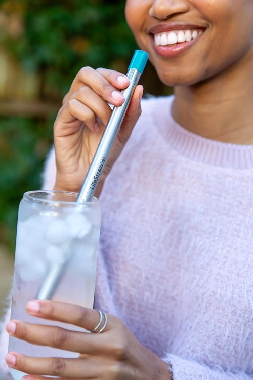 LifeStraw Sip - Reusable Stainless Steel Water Filter Straw for Clean Drinking | Eco-Friendly Design