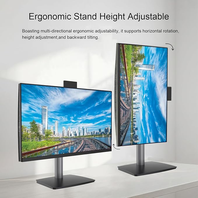 23.8 Inch All-in-One Desktop Computer,i7 CPU,8GB RAM 256GB SSD,Win 11 Pro PC,Height Adjustable & Swivel Stand,HD Webcam,WiFi 5, Bluetooth,Built-in Speaker,AIO with Keyboard and Mouse for Home Office