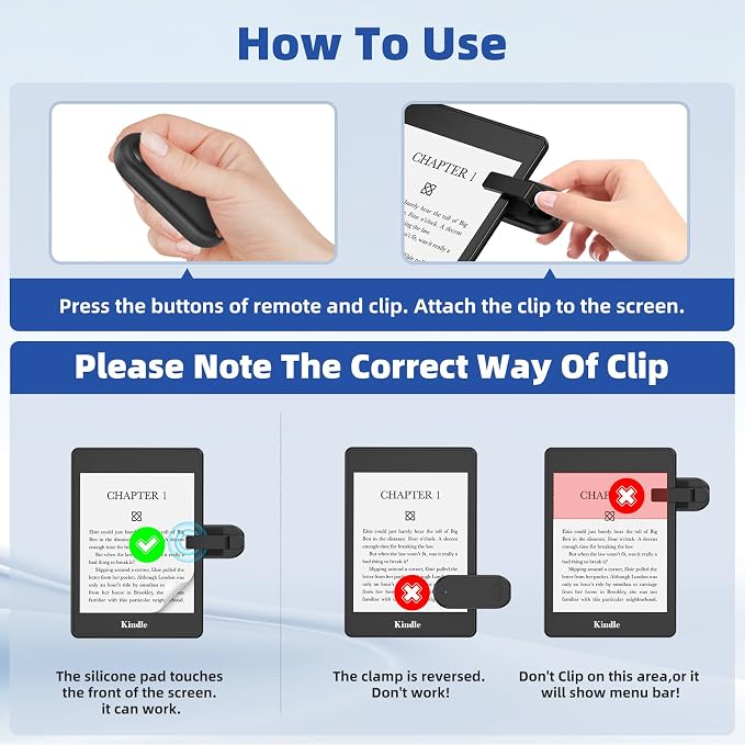 DATAFY Page Turner for Kindle Remote Control Page Turner Clicker for Kindle