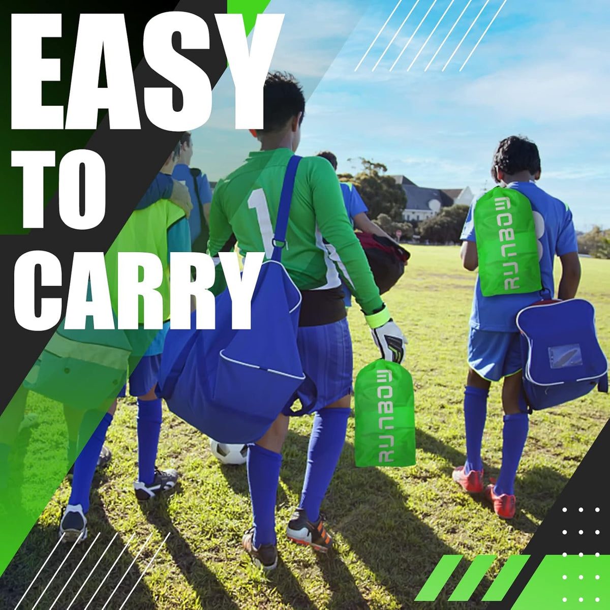 RUNBOW Kids Soccer Goal - 6x4 FT Portable Folding Net with Carry Bag for Backyard & Indoor Training