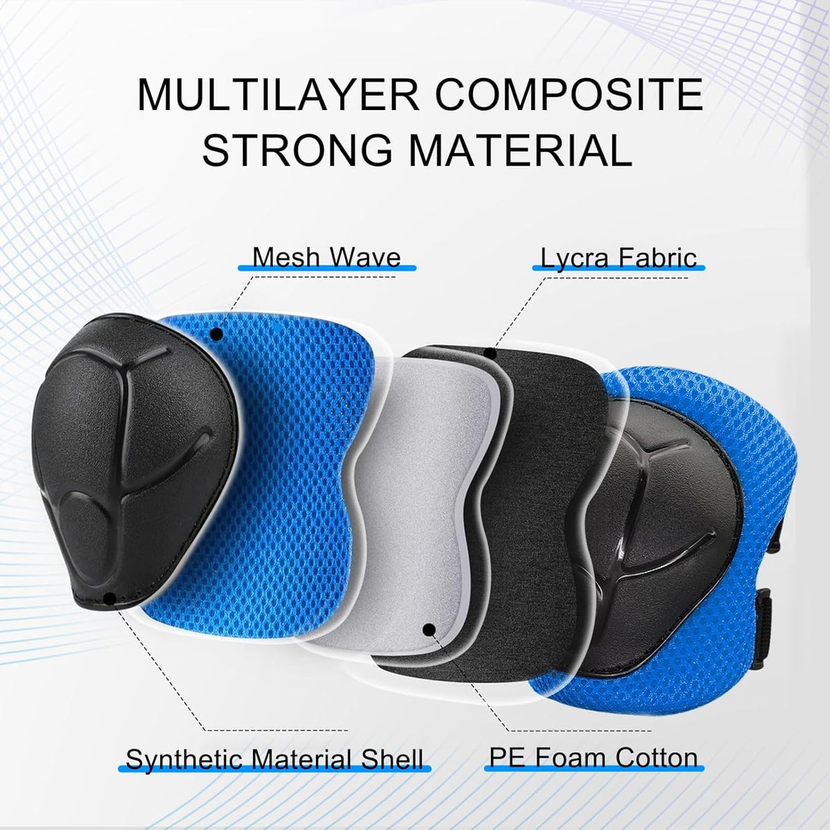 Skiennix Knee Pads Set for Kids - Protective Gear for Ages 3-10 | Includes Elbow Pads & Wrist Guards
