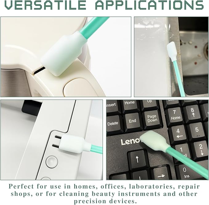 50PCS Foam Cleaning Swabs – Anti-Static Lint-Free Applicators