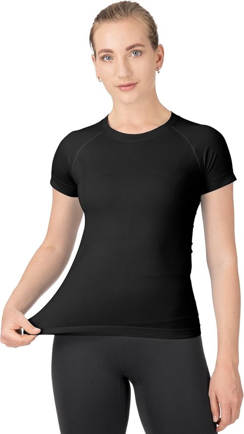 MathCat Seamless Workout Tops for Women - Breathable Short Sleeve Yoga & Running Shirts | XS-XL Sizes