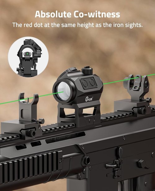CVLIFE Red/Green Dot Sight - 1x20mm Waterproof & Shockproof Rifle Scope with Motion Awake Feature