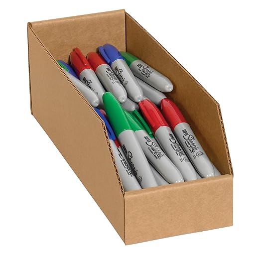 BOX USA BBINBIN49K Open Top Bin Boxes, 4" x 9" x 4 1/2", Kraft (Pack of 50)
