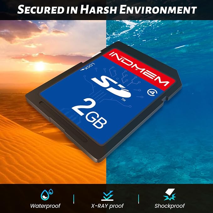 SD Card 2GB, 6 Packs Class 4 2GB Flash Memory Card MLC Standard Secure Digital