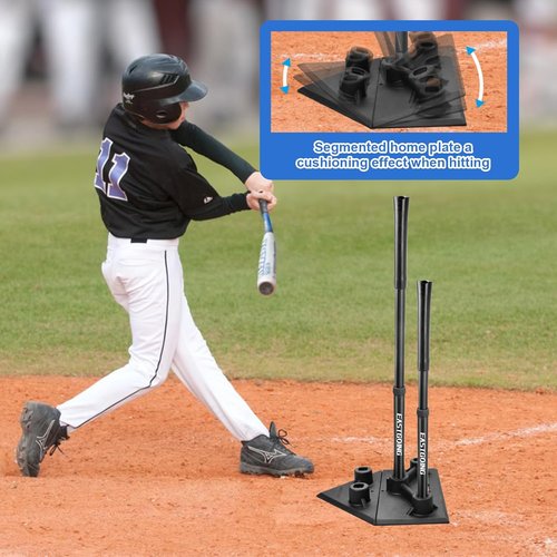 Eastgoing Heavy Duty Baseball Batting Tee - Adjustable 5-Position Design for All Ages | Portable Travel Use