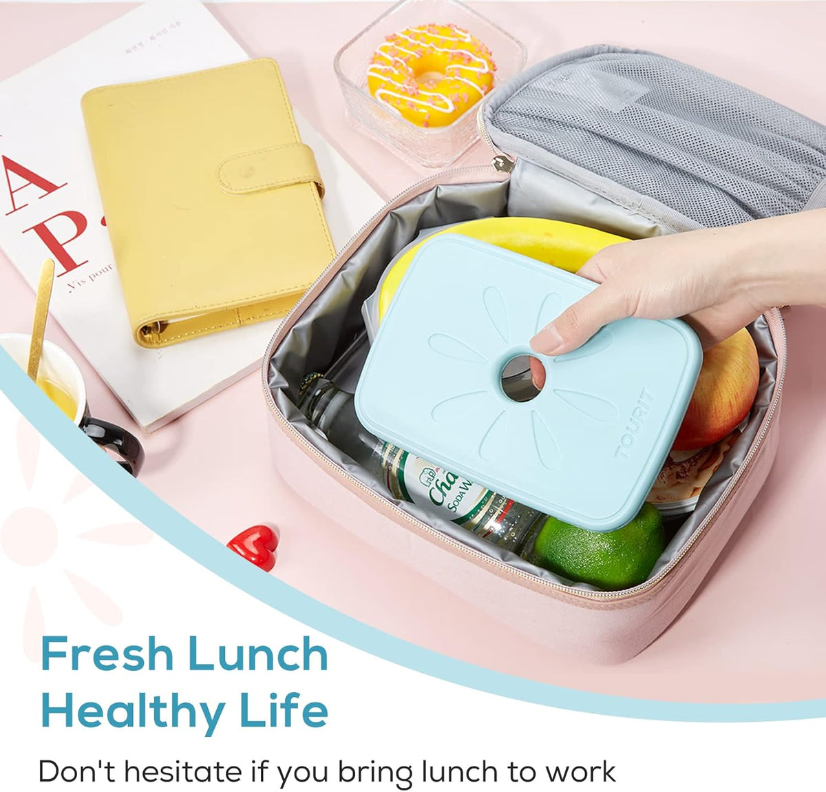 TOURIT Ice Packs - Reusable Slim Cooler Packs for Lunch Boxes, Bags & Coolers | Long Lasting & Durable