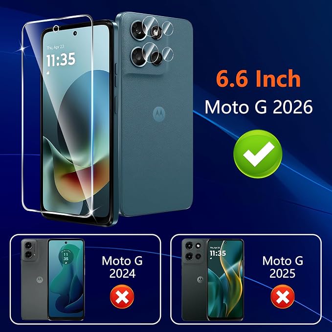 Designed for Motorola Moto G 5G 2026 & Moto G Play Tempered Glass Screen