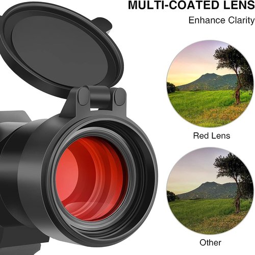 CVLIFE 1x30mm Red Dot Sight Scope - Green Laser Reflex Sight for 20mm Cantilever Mount
