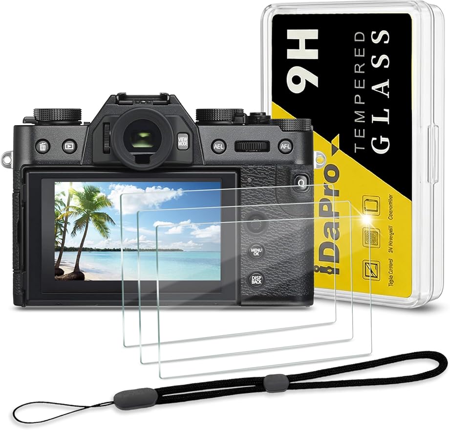 iDaPro Screen Protector for Fujifilm X-T30 Fuji X-T30+ Hand Lanyard, Tempered