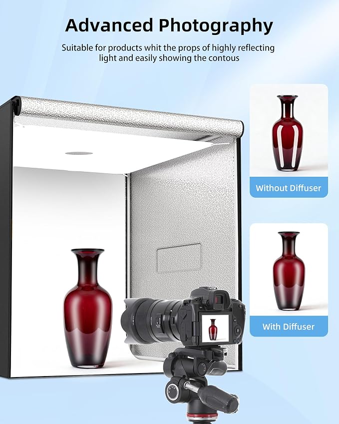 Glendan 40"x40" Light Box Photography, Large Photo Light Box