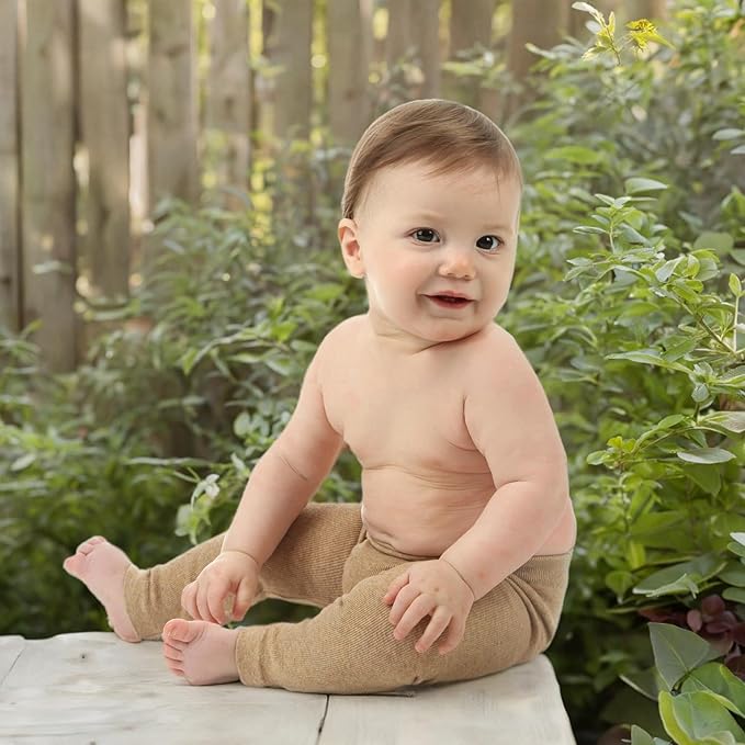 Silky Toes Baby Leggings, Toddler Seamless Panty Soft Cotton Knit Pants for Girls and Boys