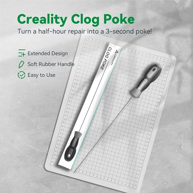 Creality Clog Poke, 3D Printer Nozzle Cleaning Kit, Φ1.5mm L210mm Prolong