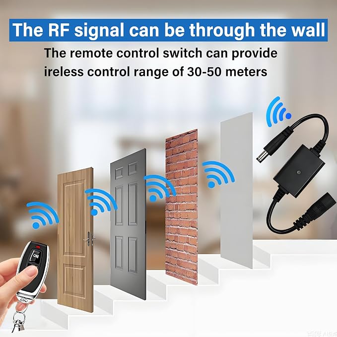 DC 3.6V-24V 5V Wireless Remote Control Switch 5.5 mm x 2.5 mm Plug 2