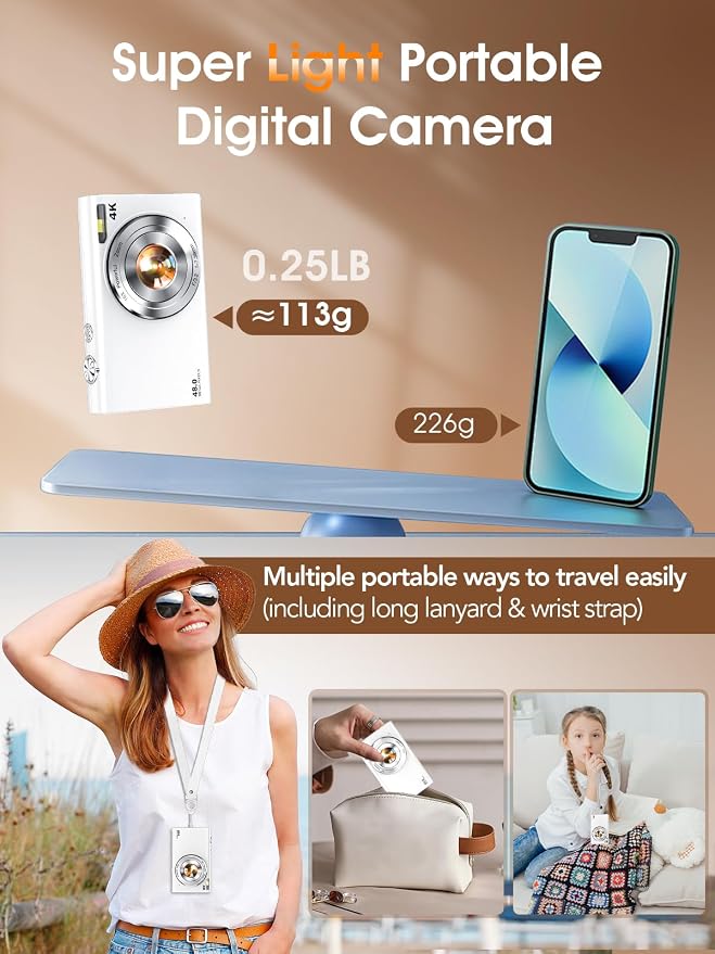 Digital Camera, Autofocus 4K Vlogging Camera