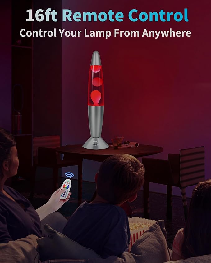 16 Inch Large LED Liquid Motion Lamps with Remote Control, 17 Color Changing Lamp LED Night Light Table Mood Lamp for Living Room Bedroom Office, Christmas Holiday Birthday Gifts for Adults Boys Girls