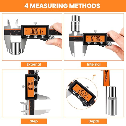 HARDELL Rechargeable Digital Caliper, 12 Inch Calipers