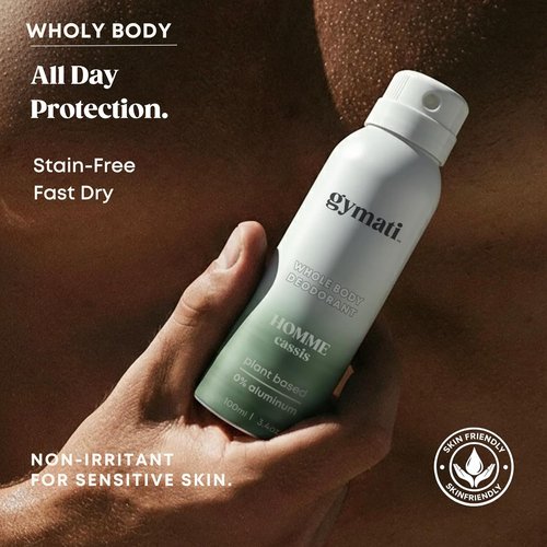 Gymati Natural Deodorant Body Spray - Aluminum-Free, Plant-Based Formula with Aloe & Zinc for Long-Lasting Odor Protection