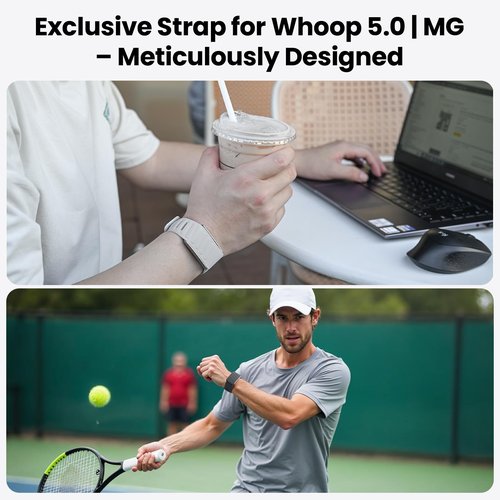 mimo Silicone Sport Band Compatible with WHOOP 5.0, Breathable Adjustable Waterproof Replacement Wristband Strap for Men & Women (Orange, For Whoop 5.0)