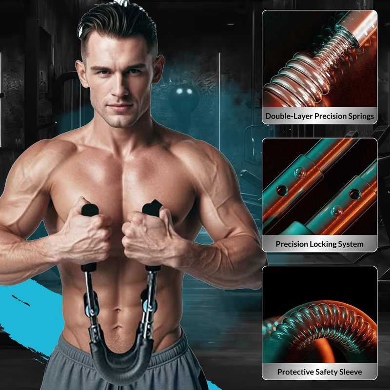 Uptown Twister arm Trainer- Adjustable Resistance (40-140 lbs) Chest Workout Equipment for Men and Women, Forearm Strengthener, Perfect for Home Gym and Calisthenics Equipment Lovers