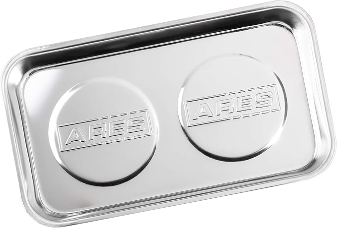 ARES 70042 - Large Magnetic Part Tray - Screws, Sockets, Bolts, Pins, and Tools Stay Vertical, Horizontal and Upside Down with Super Strong 4-Pound Magnets