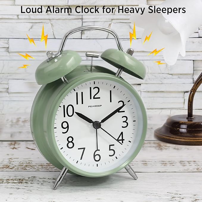 Peakeep Loud Battery Alarm Clock