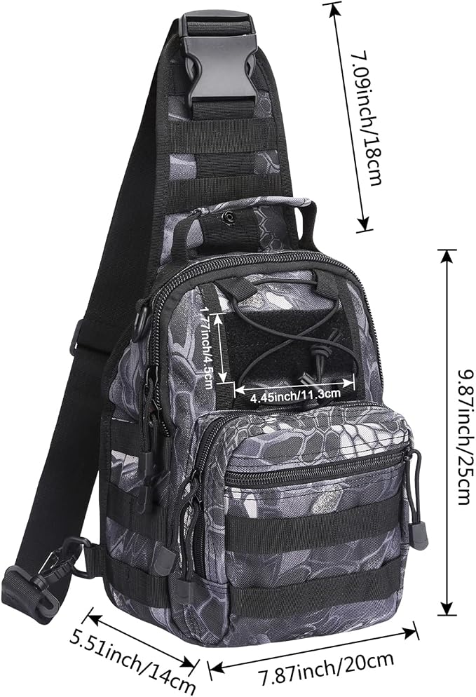G4Free Outdoor Tactical Bag Backpack, Military Sport Bag Pack Sling Shoulder