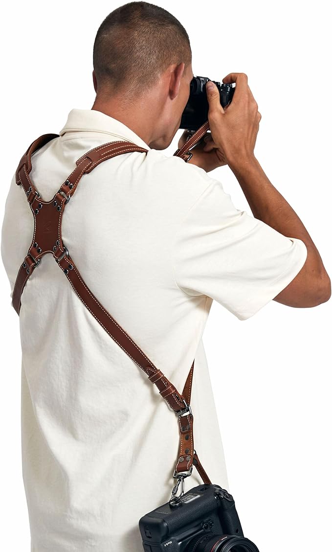 Padwa Lifestyle Tan Dual Camera Harness Strap