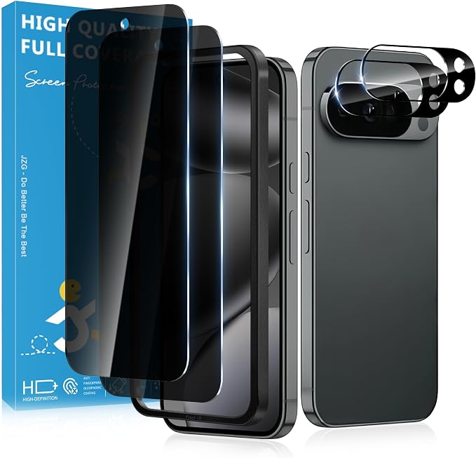 2 Pack for Google Pixel 10 Pro Privacy Screen Protector, 2 Pack Camera Protector