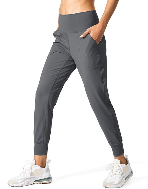 G Gradual Women's High-Waisted Joggers - Comfortable Yoga Pants with Pockets for Workout & Lounge