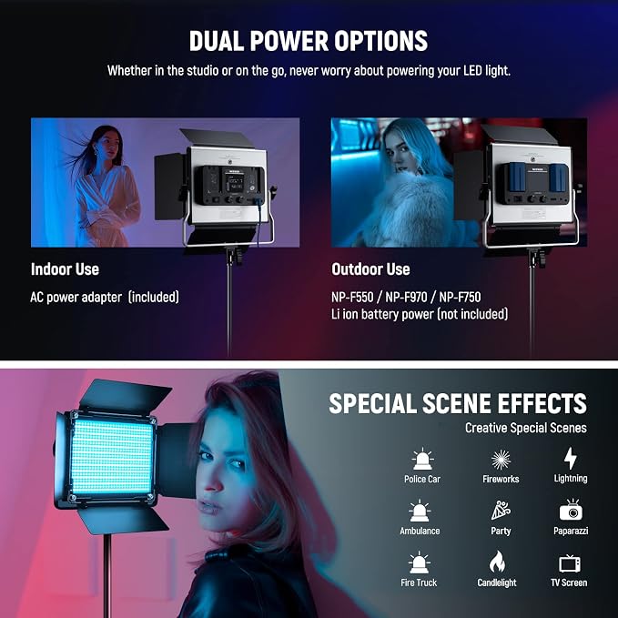 NEEWER Upgraded 660 PRO II RGB LED Video Light