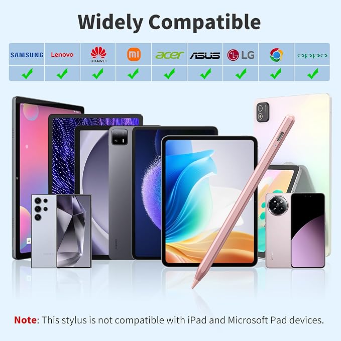 Stylus Pen for iOS&Android Touch Screens, Active Pencil for Samsung, Smart