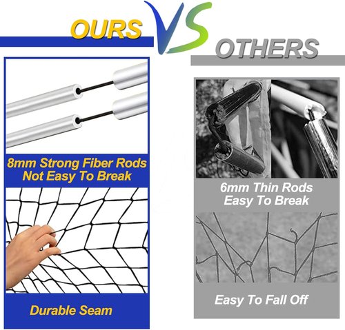 EVERRUSH Pop Up Soccer Goals - Portable & Lightweight Training Nets for Indoor/Outdoor Use | Includes Carry Bag