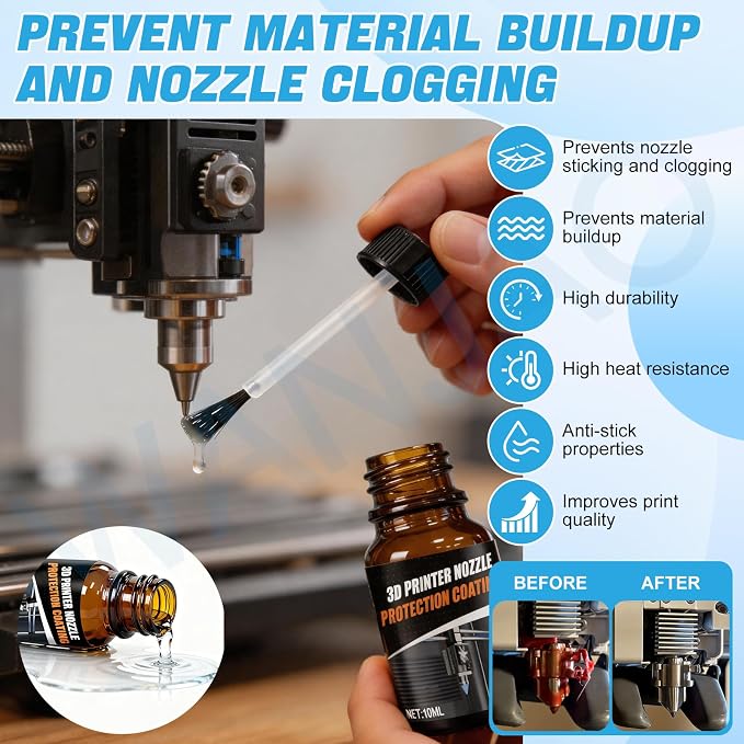 5PCS 10ml 3D Printer Nozzle Cleaning Coating 50g Printer Glue Stick 30g Printer