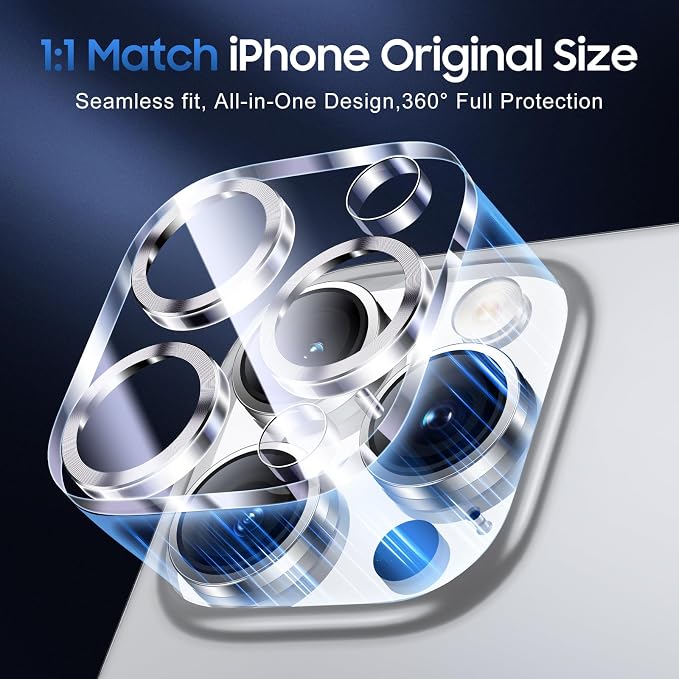 UniqueMe for 3 Pack iPhone 16 Pro/iPhone 16 Pro Max Camera Lens Protector