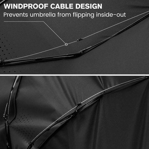 G4Free Windproof Travel Umbrella - 46-Inch Automatic Compact Design with Double Canopy & Fiberglass Frame