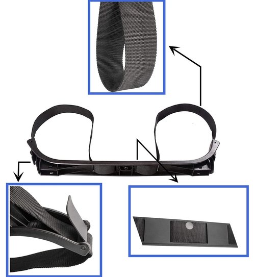 BestAccess Golf Cart Bag Strap Rack Assembly| Rear Seat Bag Attachment Holder Bracket-Black for EZGO Medalist & TXT DCS/PDS Yearly1994-up Replace#71851-G01