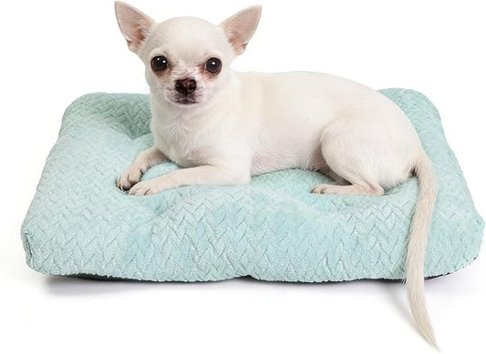 18 inch Dog Crate Bed Dog Mats for Sleeping,Up to 10 lbs Fluffy Sage Green Puppy Pad XXS